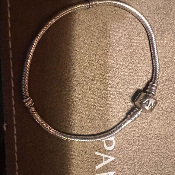 Pandora Sterling Silver Barrel Clasp Snake Chain Bracelet - Picture 1 of 4